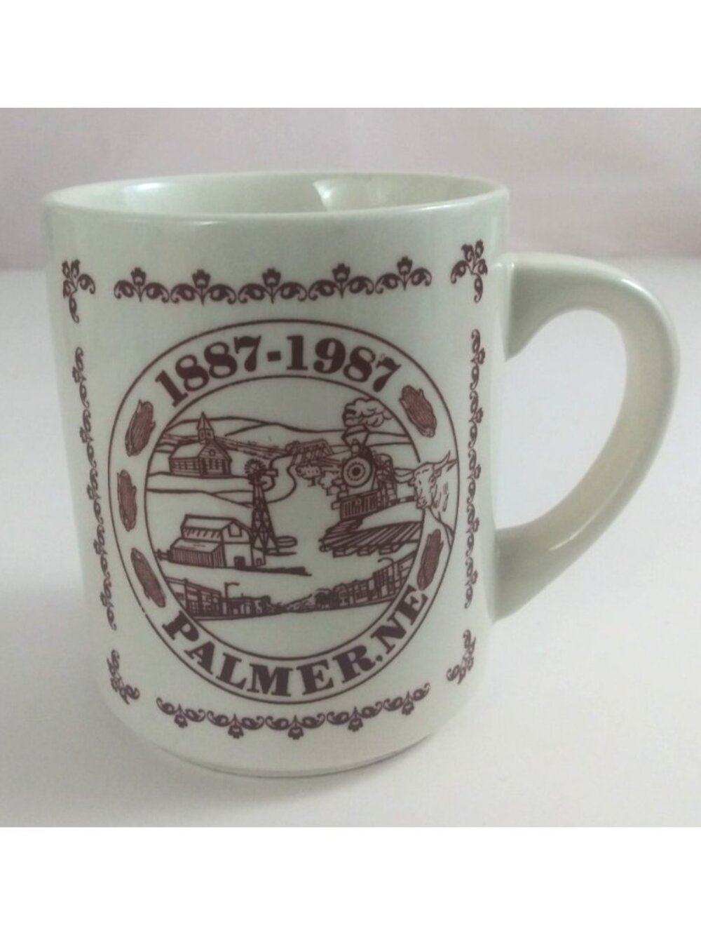 Vintage 1887-1987 Centennial Palmer NE Souvenir Coffee Cup